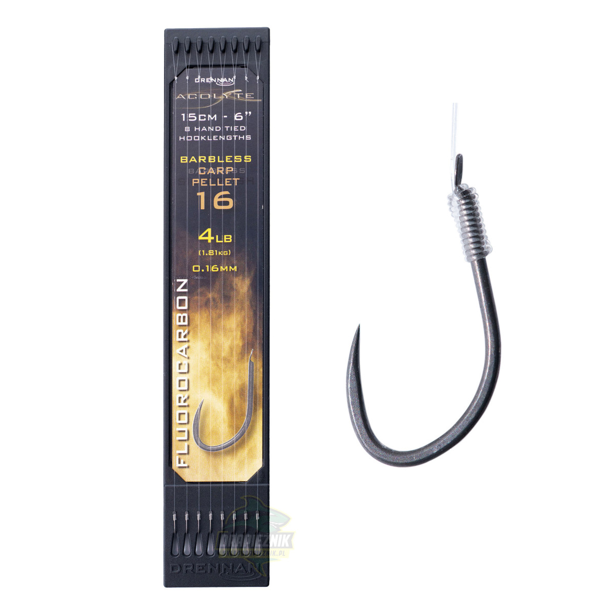 HNAC04 Przypony Drennan HOOK TO PLATE Acolyte Carp Pellet 15cm - roz.16