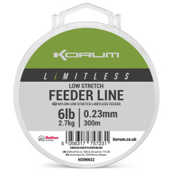 K0390022 Żyłka Korum Limitless Low Stretch Feeder Line 300m - 6lb // 0.23m