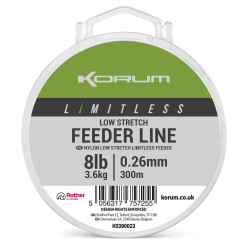 K0390023 Żyłka Korum Limitless Low Stretch Feeder Line 300m - 8lb // 0.26mm