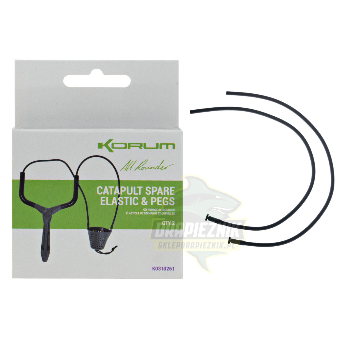 Zapasowe gumy do procy Korum Allrounder Catapult - Spare Elastic & Pegs