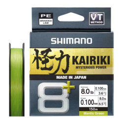 58XE0810015G Plecionka Shimano Kairiki 8+ 150m Mantis Green - 0,10mm