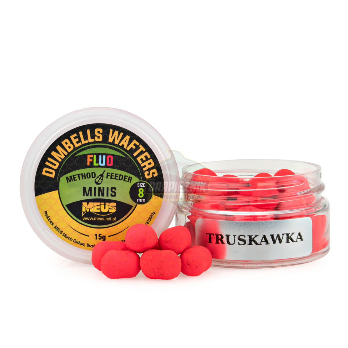 MDWTKA Waftersy MEUS Dumbells Wafters Fluo Minis 8mm - Truskawka