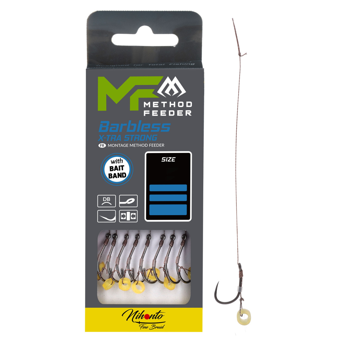 Przypony Mikado Method Feeder X-TRA STRONG / PLECIONKA / GUMKA