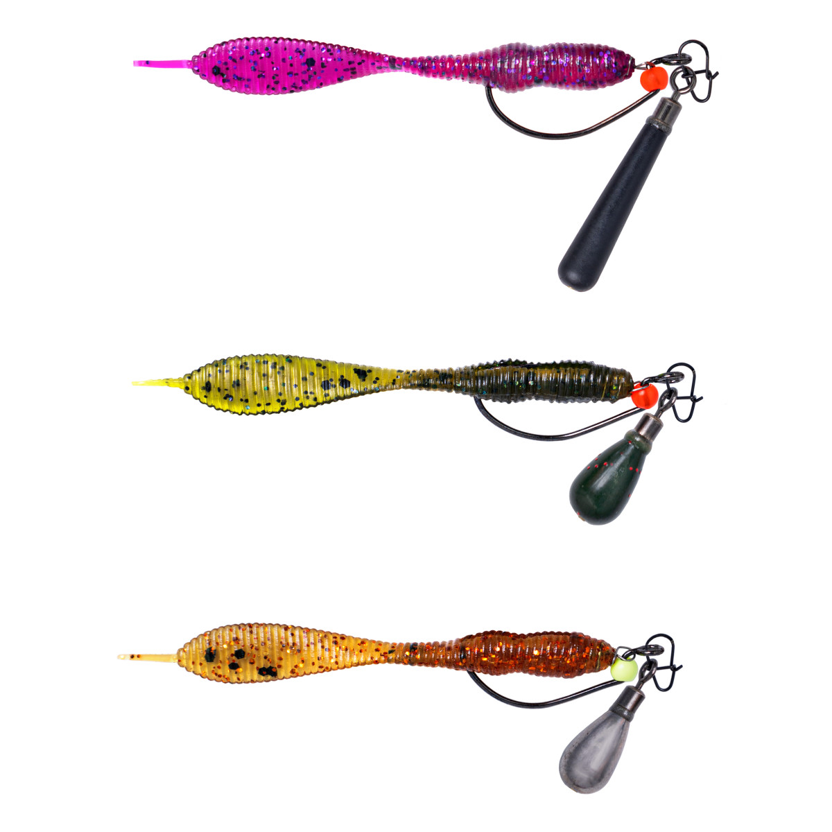 Zestaw Perch Professor F**king Leech 2" / 5.5cm - Jig Rig / Wolfram / Offset