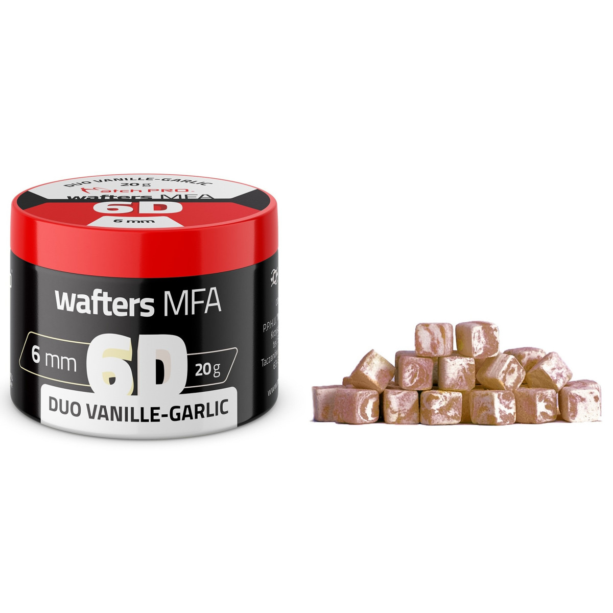 978758 Przynęty MatchPro 6D MFA Wafters 6x6mm - DUO VANILLE-GARLIC