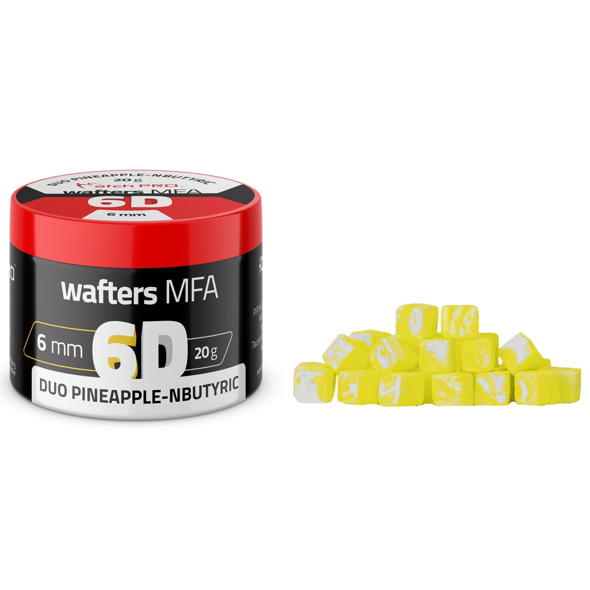 Przynęty MatchPro 6D MFA Wafters 6x6mm - DUO PINEAPPLE-NBUTYRIC