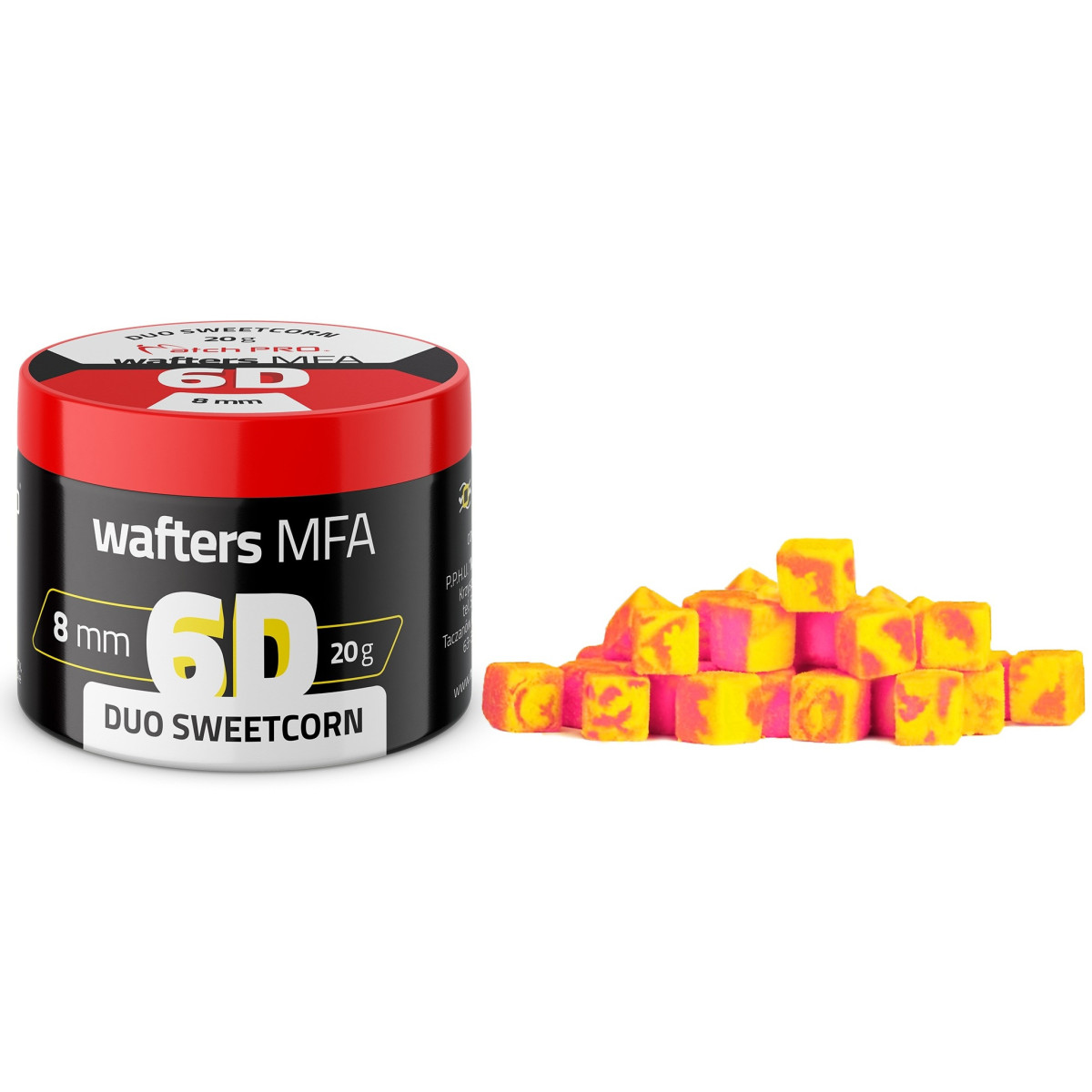 978806 Przynęty MatchPro 6D MFA Wafters 8x8mm - DUO SWEETCORN