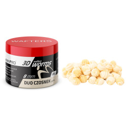 979293 Przynęty MatchPro 3D WORMS Wafters 8mm - DUO CZOSNEK