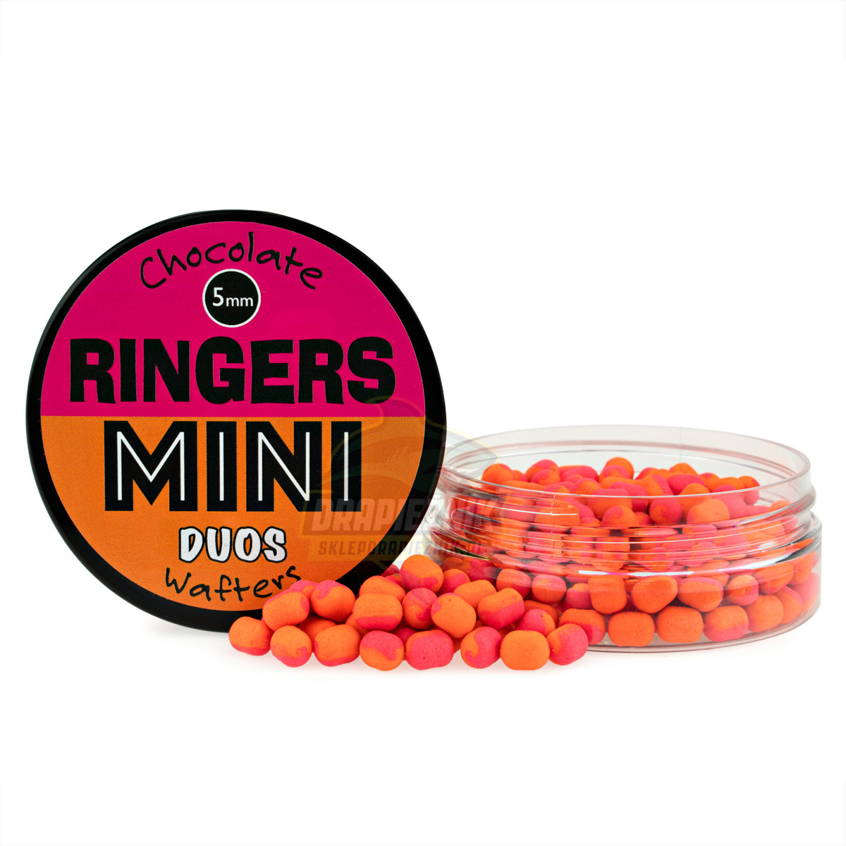 Ringers Chocolate Orange Duos Wafters 8x5mm - MINI Orange/Pink