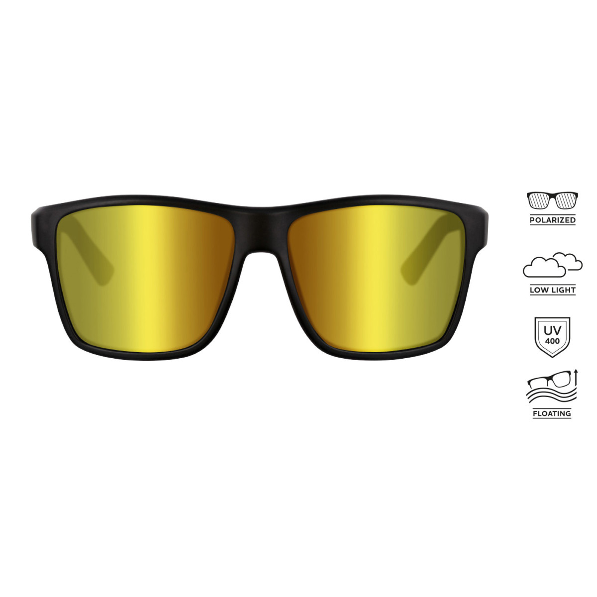 Okulary Westin W6 Street 200F FLOATING - Matte Black / Yellow / K06-1123-OS2
