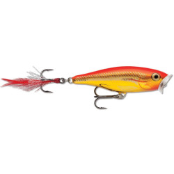 SP07-SGFR Wobler Rapala Skitter Pop 7cm - SGFR / Steel Gold Fluoresent Red