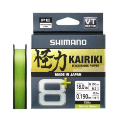 58XE1819015G Plecionka Shimano Kairiki 8+ 150m Mantis Green - 0,19mm