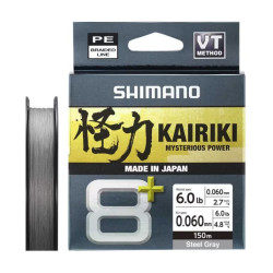 58XE0606015S Plecionka Shimano Kairiki 8+ 150m Steel Grey - 0,06mm