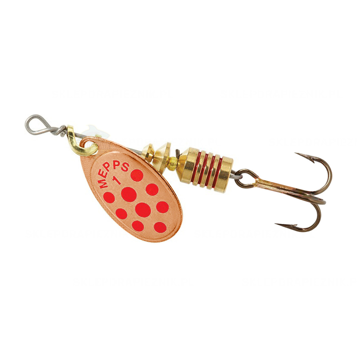 Obrotówka Mepps Aglia Decorees 1 Miedź / Czerwone kropki