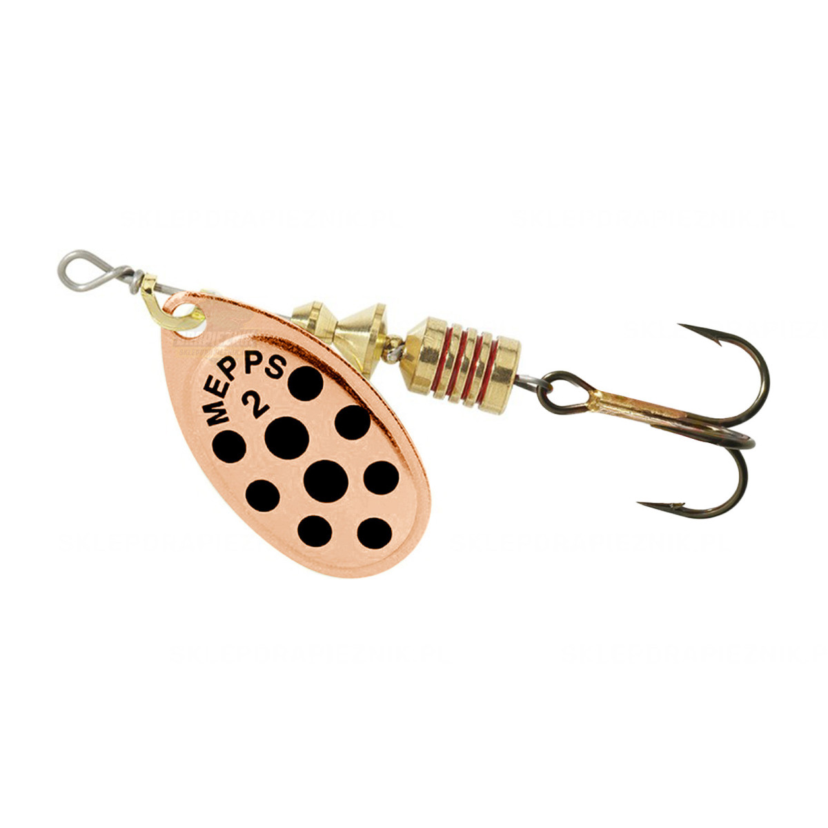 Obrotówka Mepps Aglia Decorees 2 Miedź / Czarne kropki