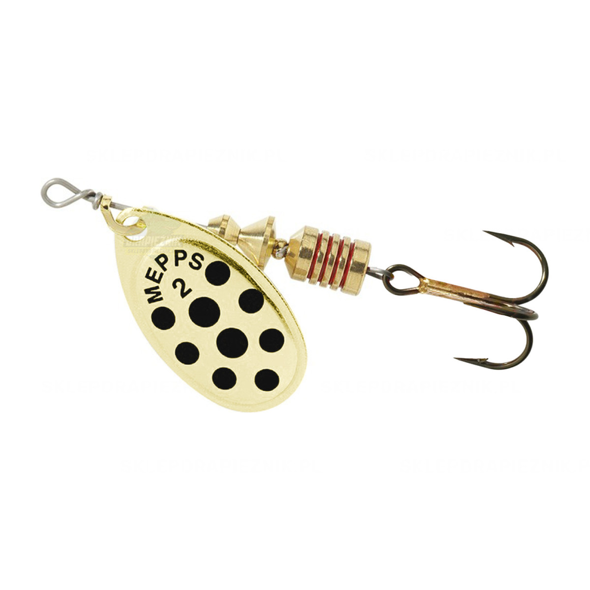 Obrotówka Mepps Aglia Decorees 2 Złota / Czarne kropki