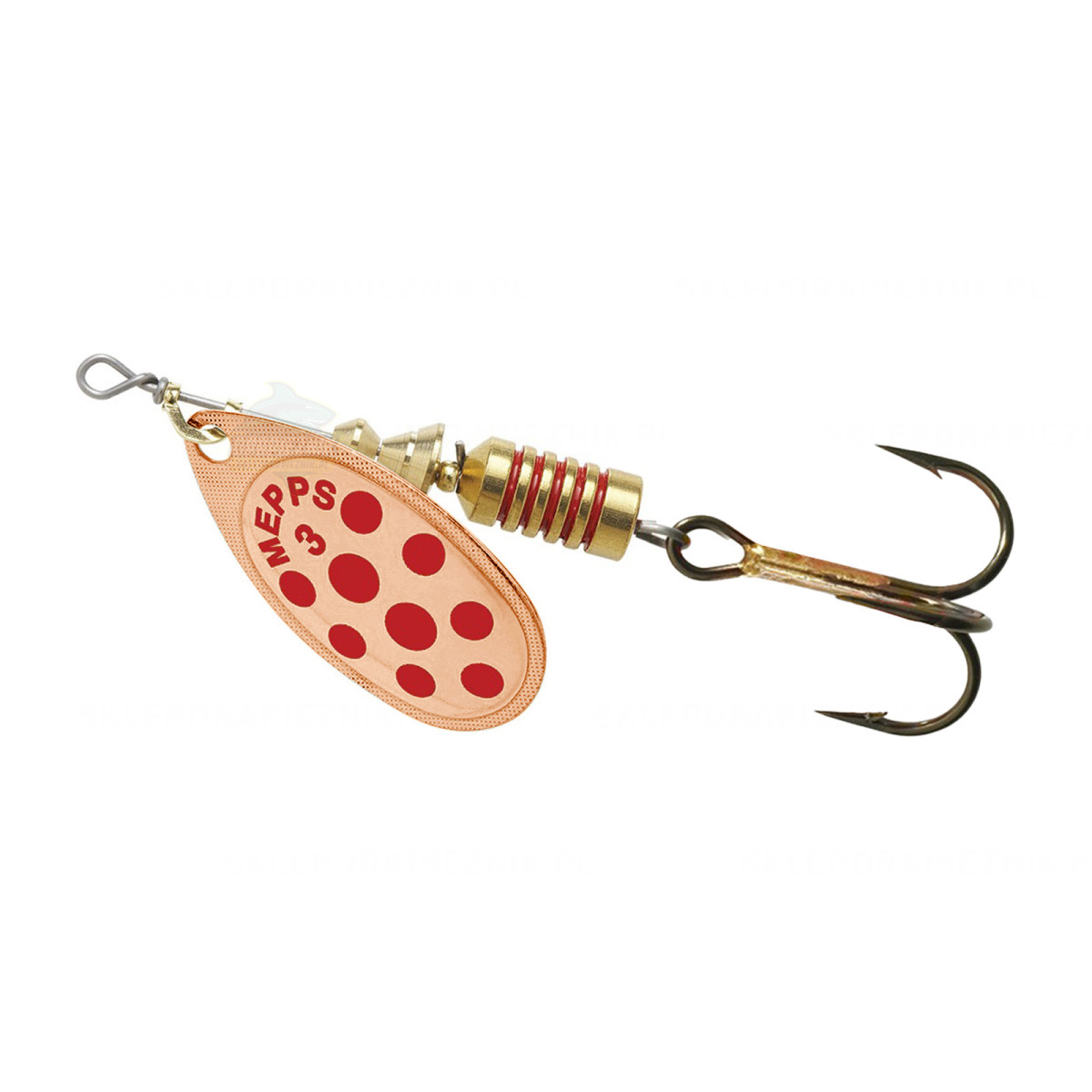 Obrotówka Mepps Aglia Decorees 3 Miedź / Czerwone kropki