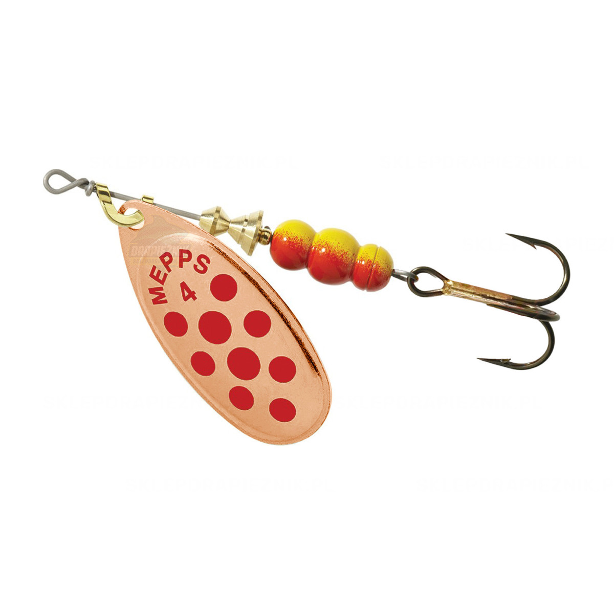 Obrotówka Mepps Aglia Decorees 4 Miedź / Czerwone kropki