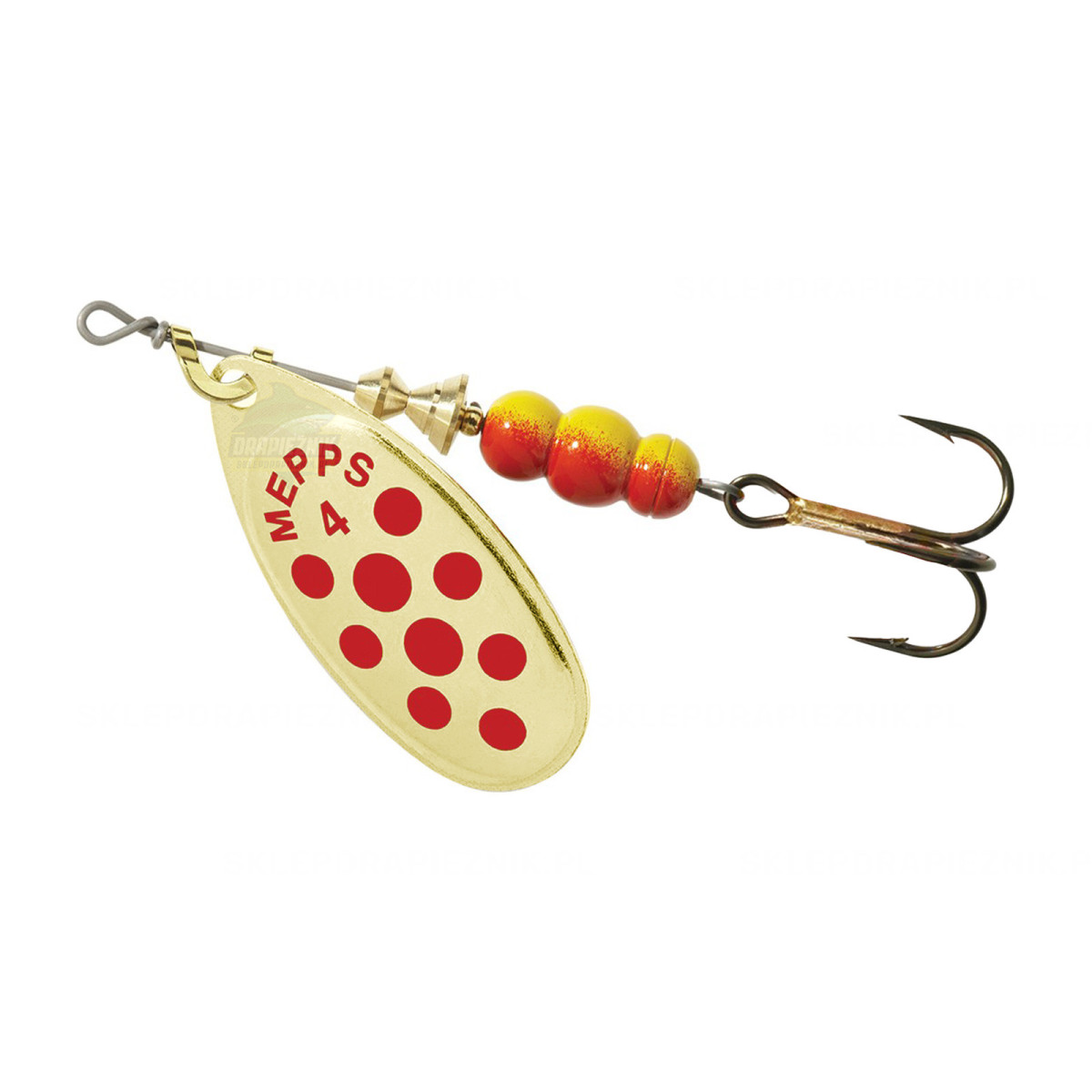 Obrotówka Mepps Aglia Decorees 4 Złota / Czerwone kropki