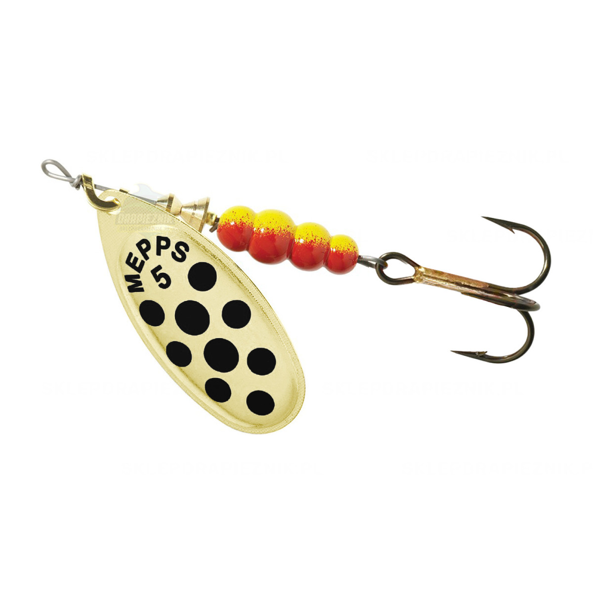 Obrotówka Mepps Aglia Decorees 5 Złota / Czarne kropki