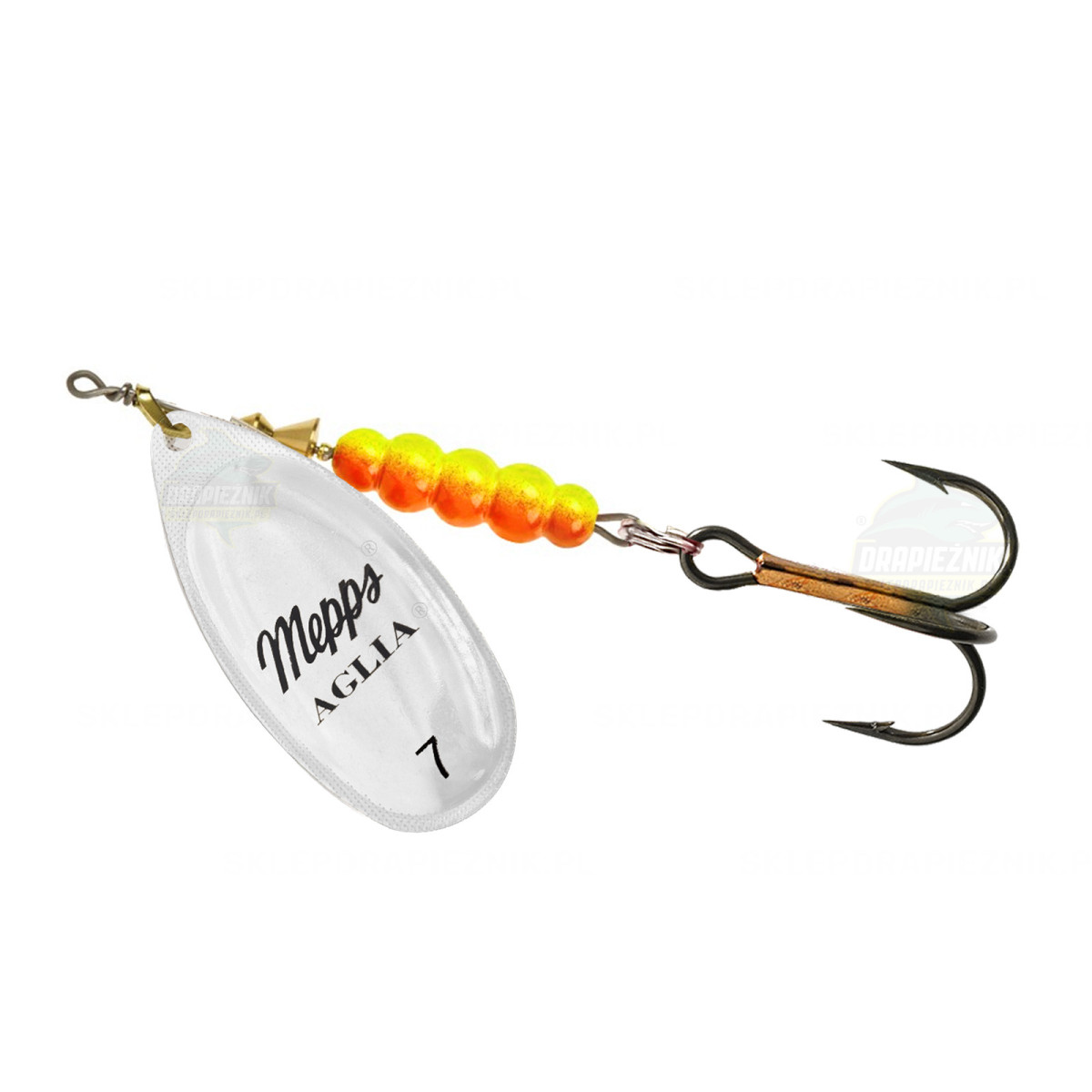 Obrotówka Mepps Aglia no7 Srebrna