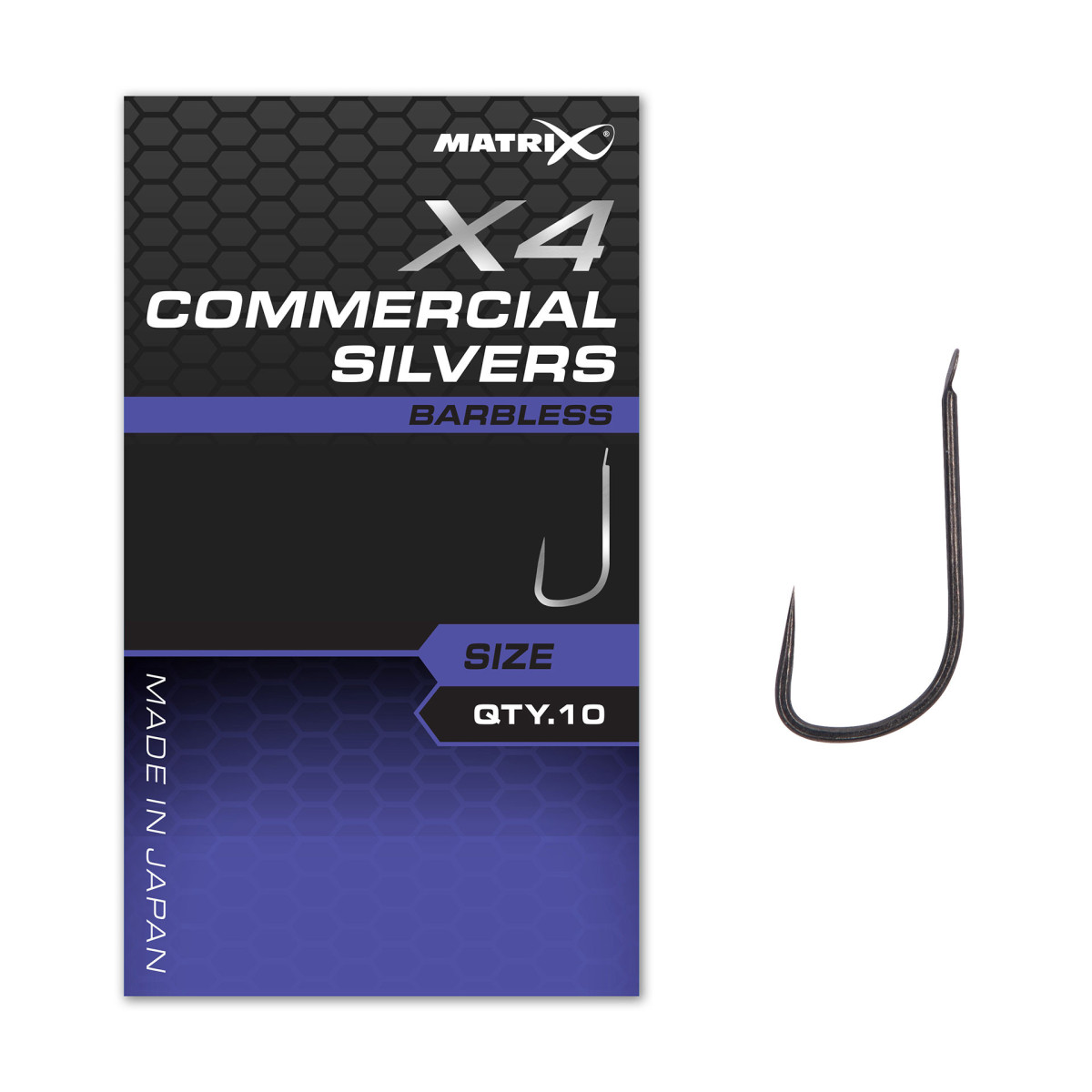 Haczyki Matrix X4 Commercial Silvers