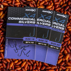 Haczyki Matrix X4 Commercial Silvers