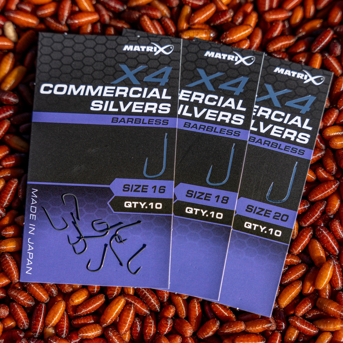 Haczyki Matrix X4 Commercial Silvers