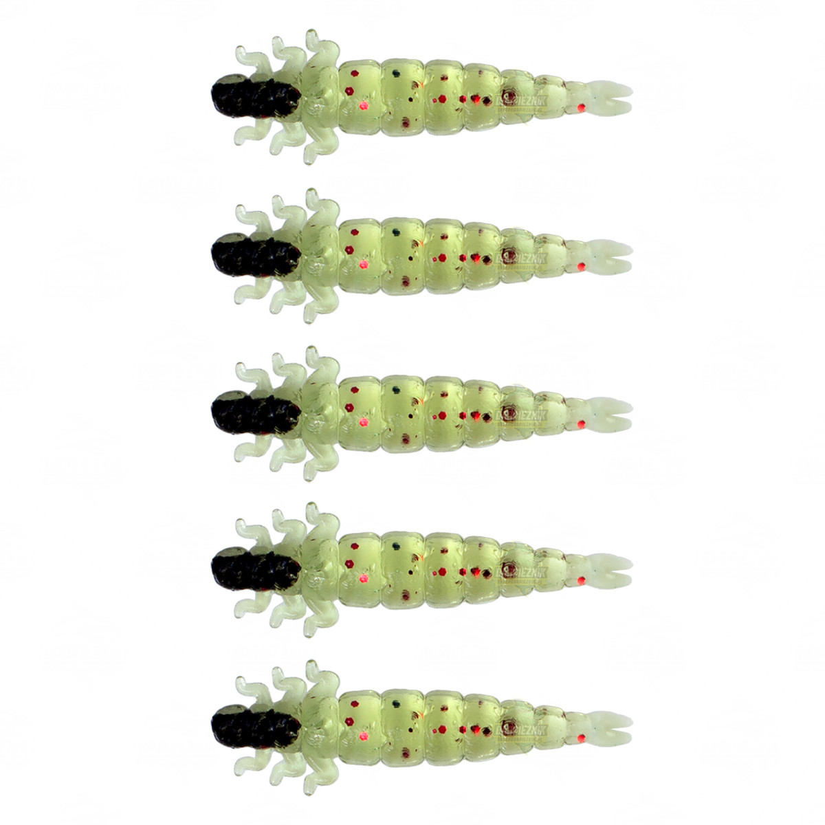 Gumy Fishchaser Microlarvae Chruścik 2.4cm - WMR // Watermelon Red