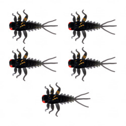 Gumy Fishchaser Microlarvae Jętka 2.7cm - BM // Black Magic