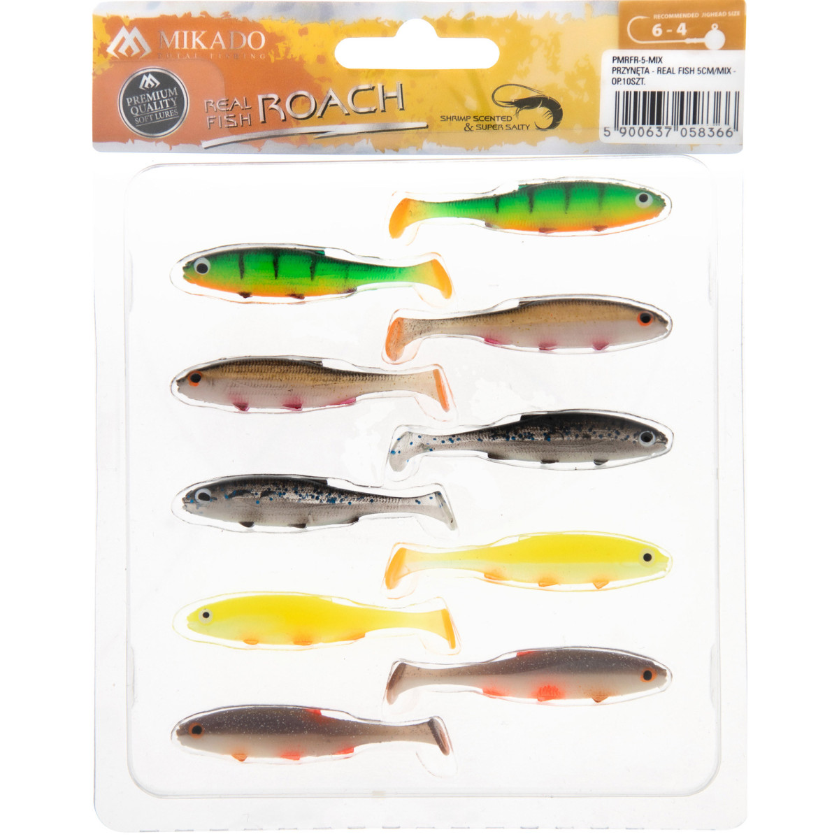 PMRFR-5-MIX Zestaw gum Mikado Real Fish Roach 5cm - MIX