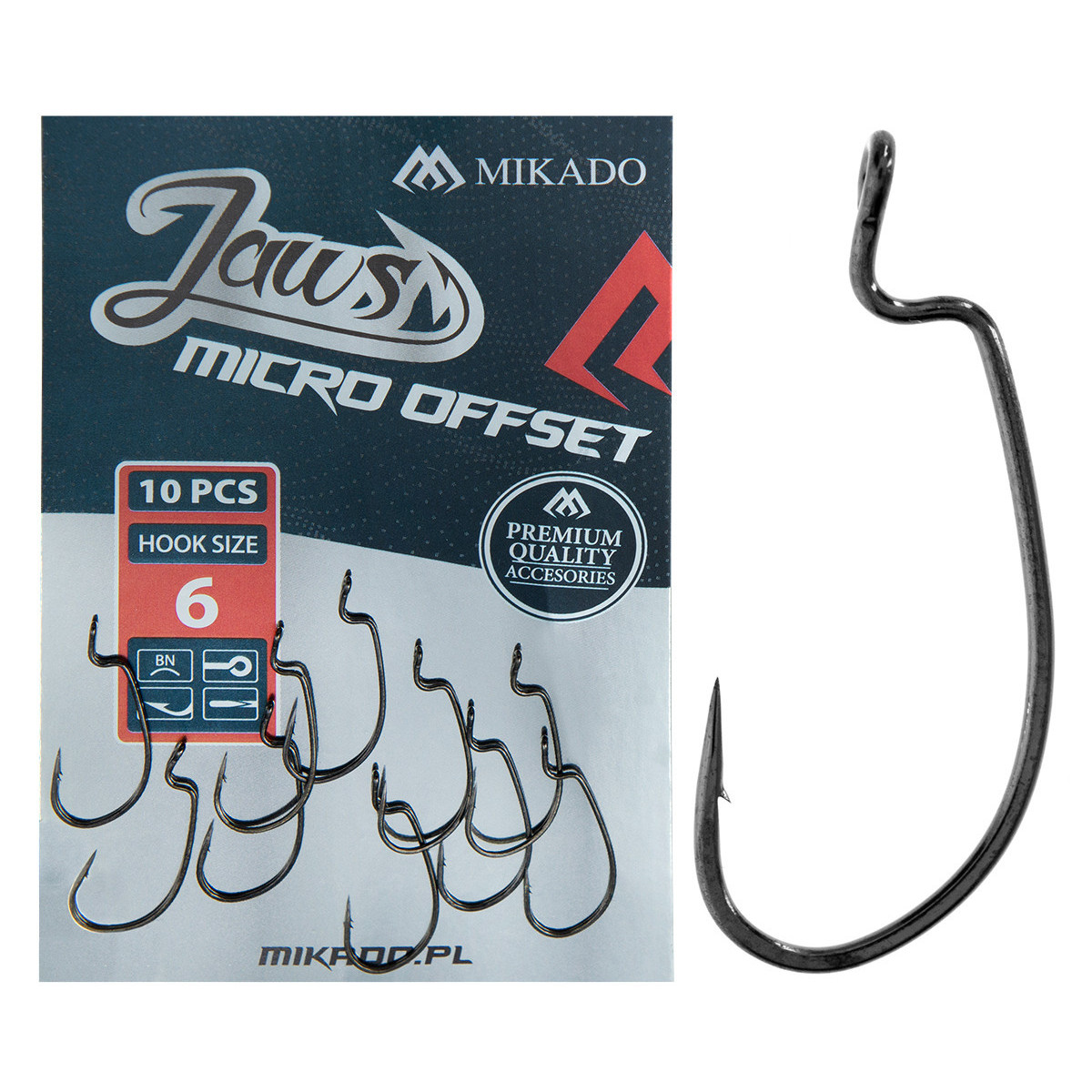 Haczyki Mikado Jaws Micro Offset - roz. 8