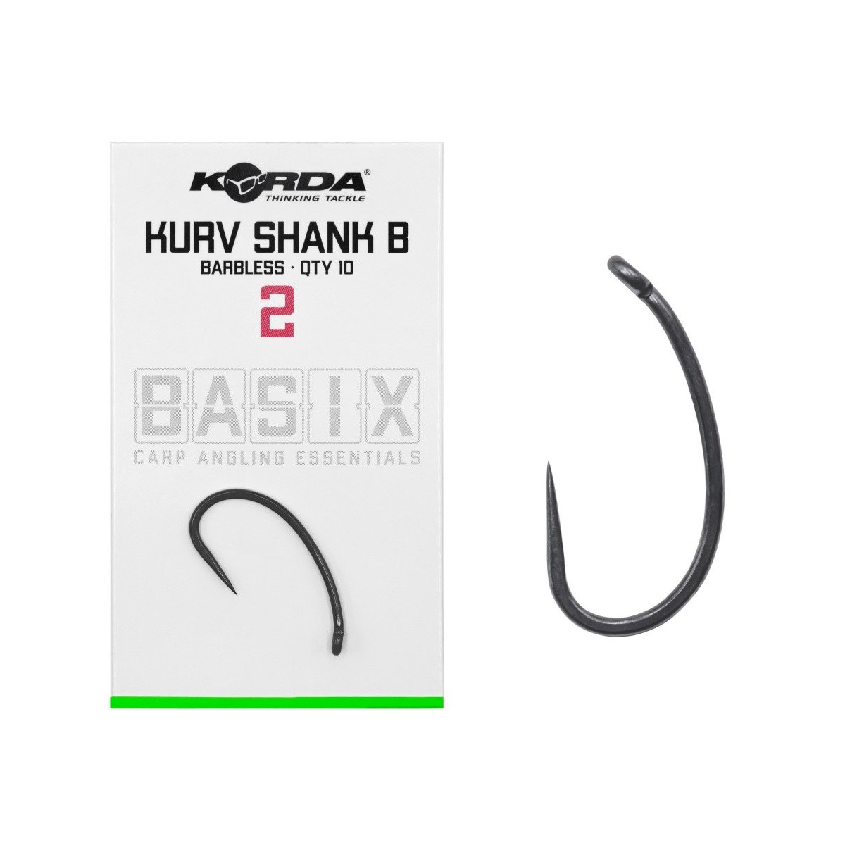 Haczyki Korda Basix Kurv Shank B Barbless - roz. 2