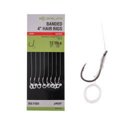 Przypony Korum Banded Hair Rigs Big Fish BARBED 10cm
