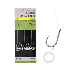 Korum Banded Hair Rigs Big Fish Barbless 10cm