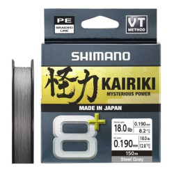 Plecionka Shimano Kairiki 8+ 150m Steel Grey - 0,19mm