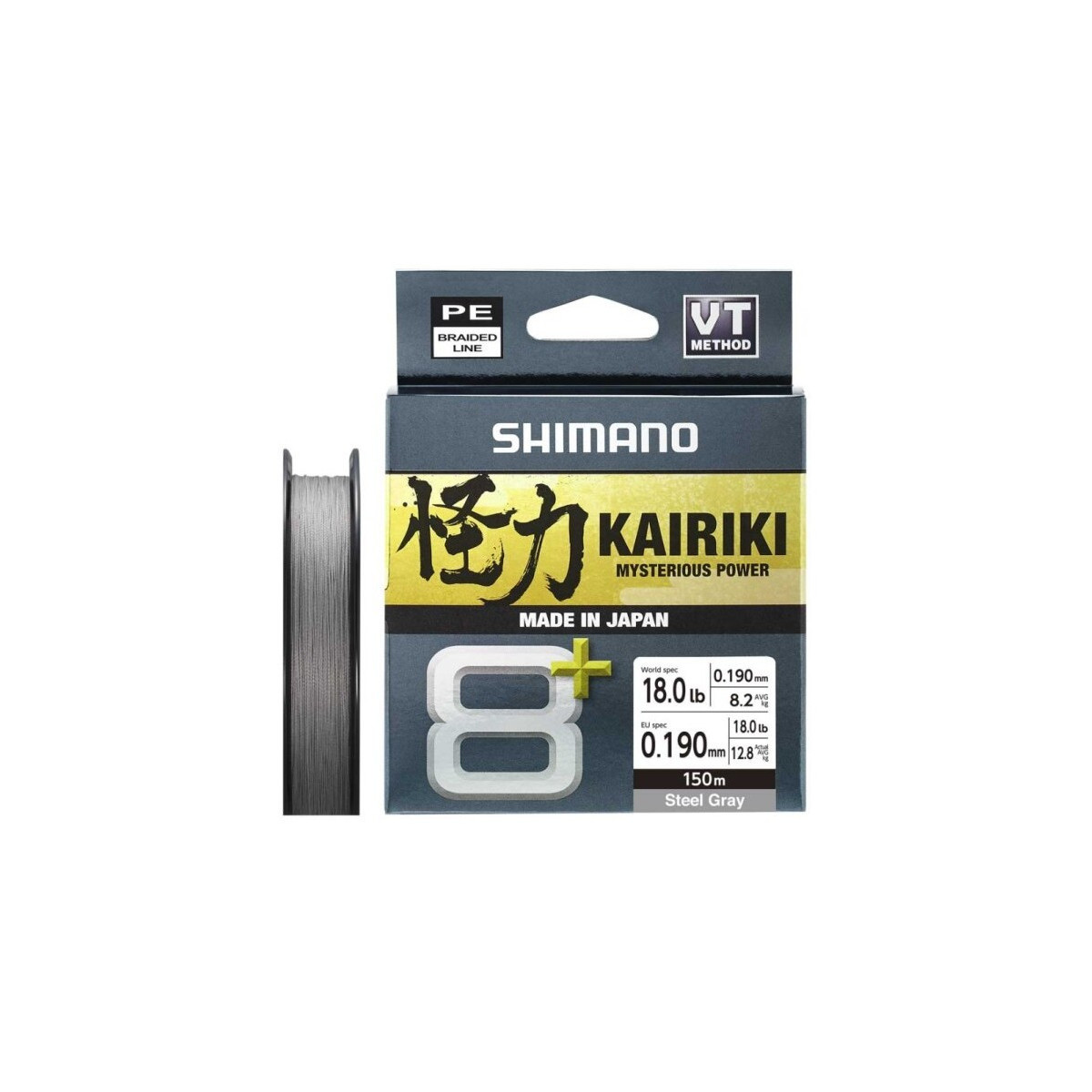 Plecionka Shimano Kairiki 8+ 150m Steel Grey - 0,19mm