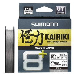 Plecionka Shimano Kairiki 8+ 150m Steel Grey - 0,28mm
