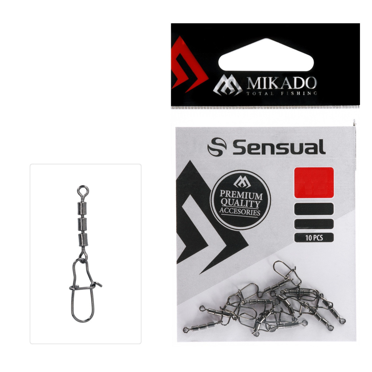 Krętlik potrójny rolkowy z agrafką Mikado