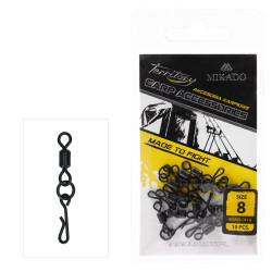 Krętlik rolkowy z zaczepem montowanym na kółku nr 8 Mikado