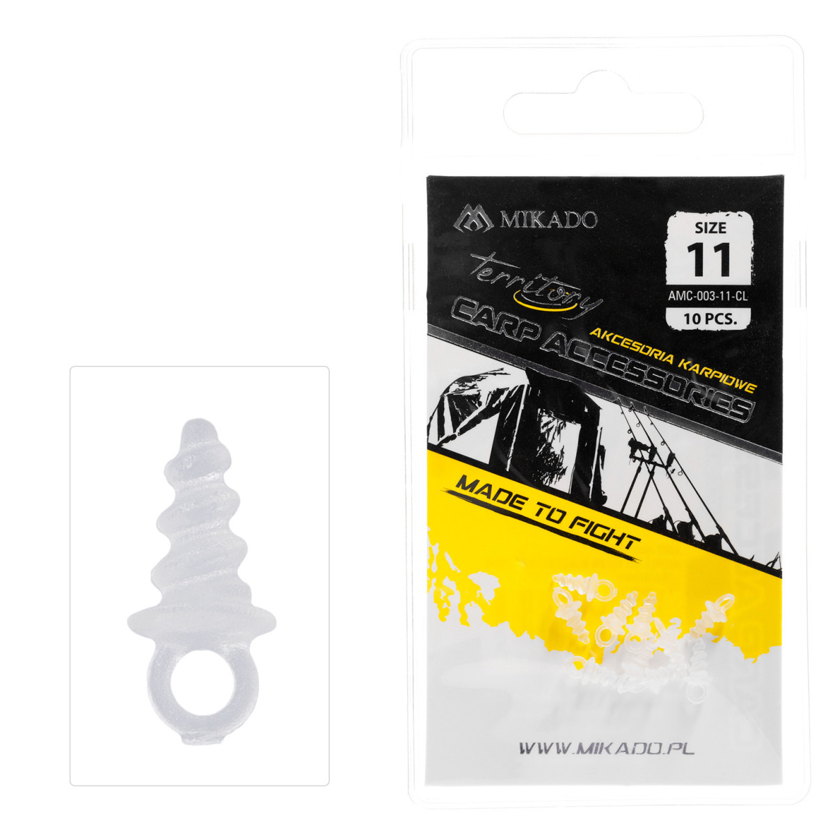 Plastikowe wkręty do kulek Mikado - Przeźroczyste