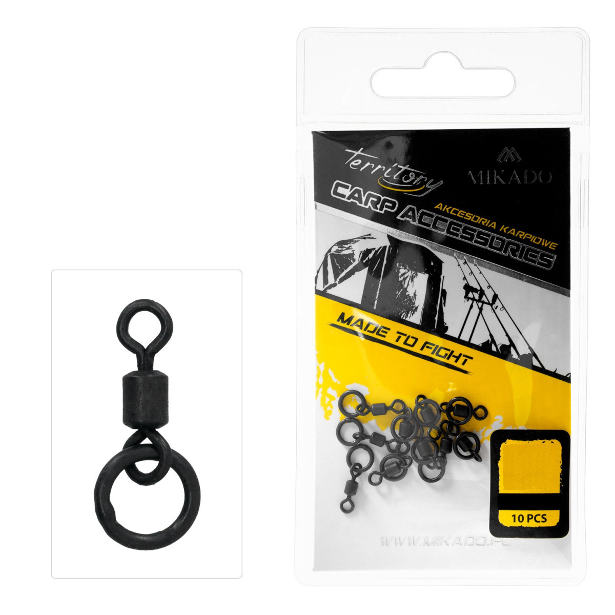 Krętlik haczykowy z kółkiem mikro Mikado AMA02-036