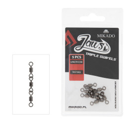 AMA-J-002-01 Krętliki do dozbrojek Mikado Jaws Triple Swivels