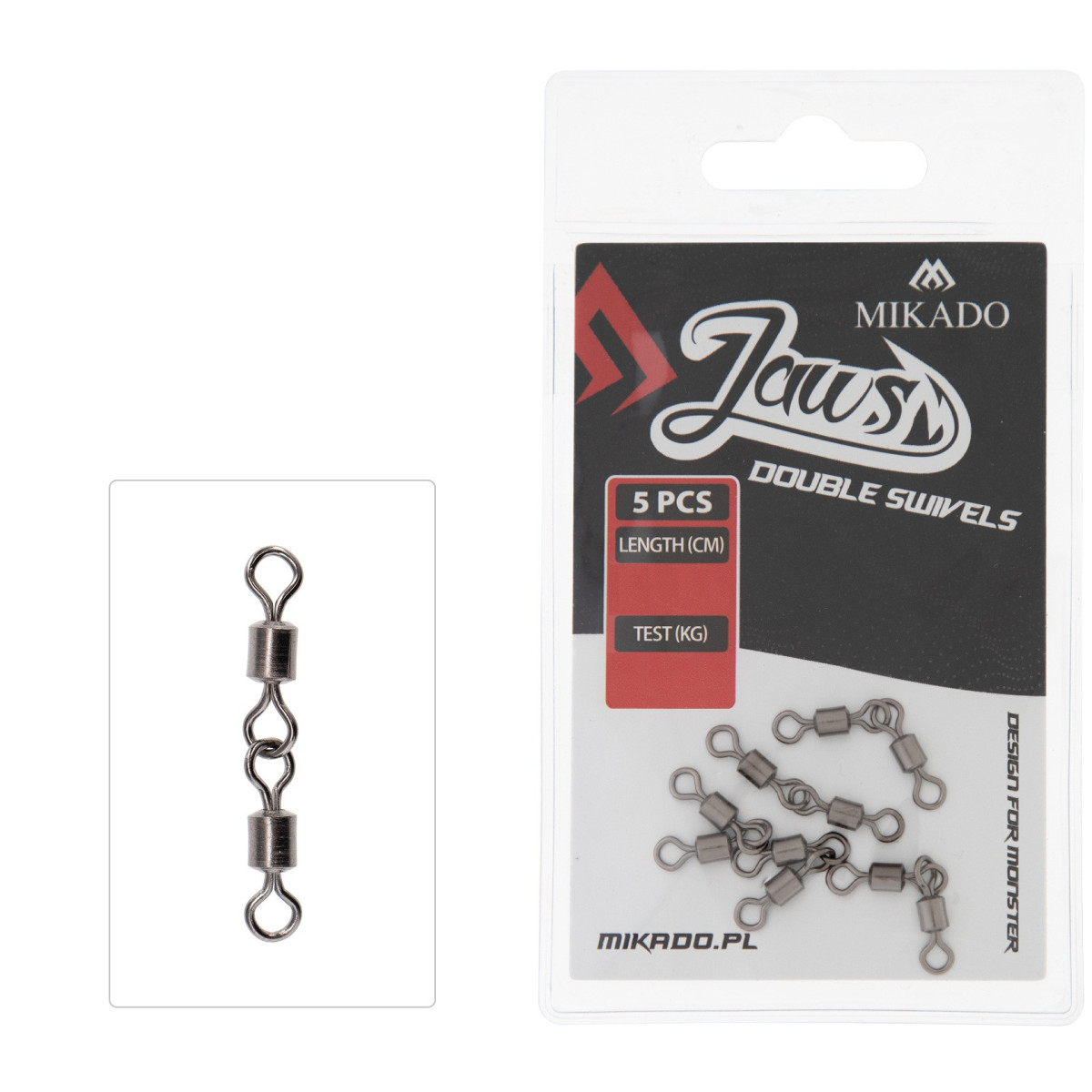 Krętliki do dozbrojek Mikado Jaws Double Swivels