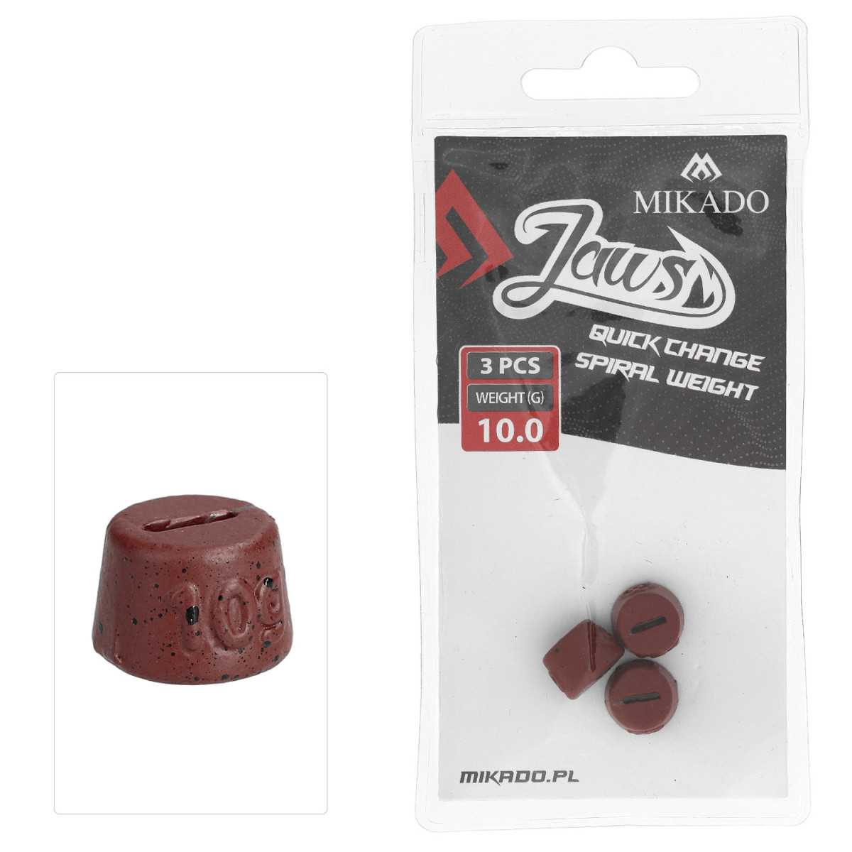 Obciążenie do wkrętów Mikado Jaws Quick Change Spiral 3szt. - 10g