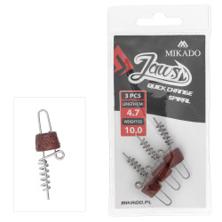 Wkręty do przynęt Mikado Jaws Quick Change Spiral 3szt. - 4.7cm / 10g