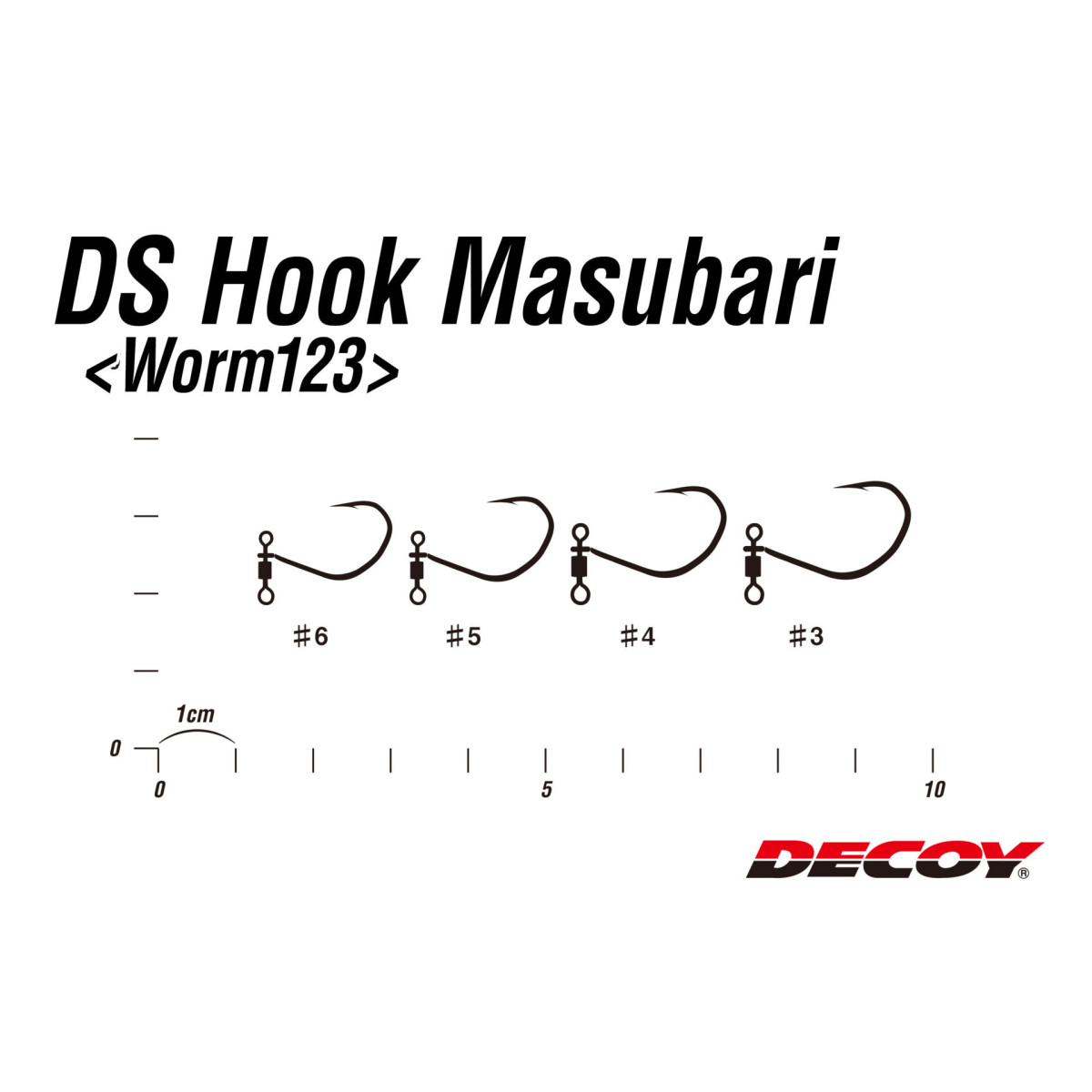 Haczyki Decoy Worm123 DS Hook Masubari - tabela rozmiarów