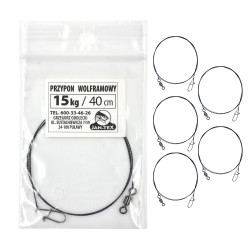 OD-P15-40(A-36) Przypony wolframowe Jan-Tex - 40cm/15kg (5 SZTUK)