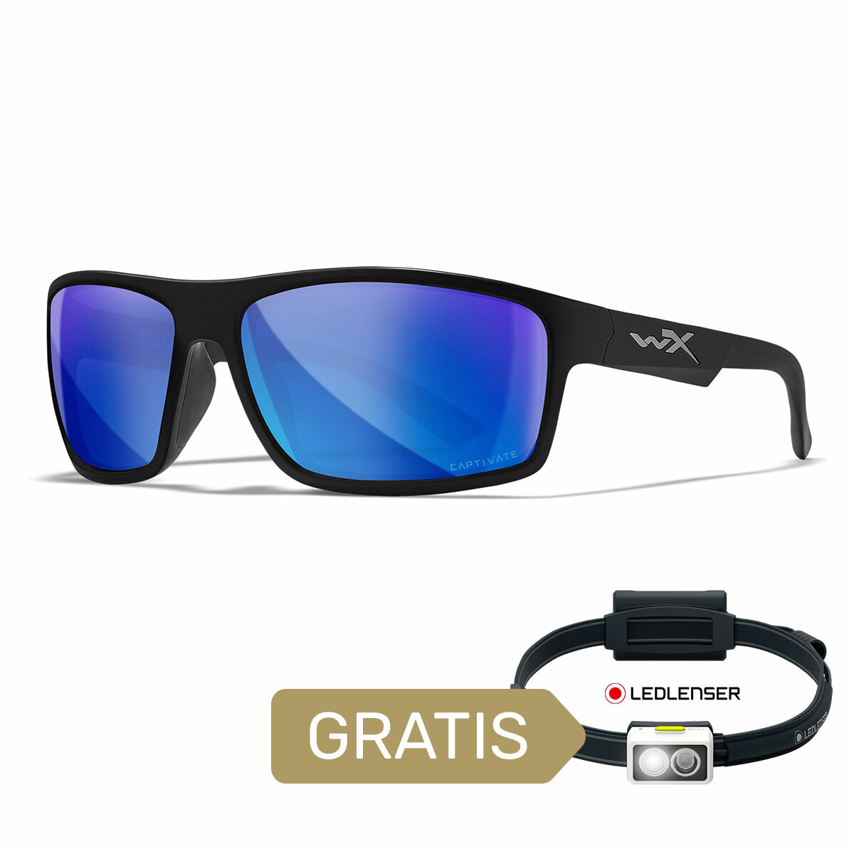 ACPEA19 Okulary Wiley X Captivate - PEAK Polaraized Blue Mirror