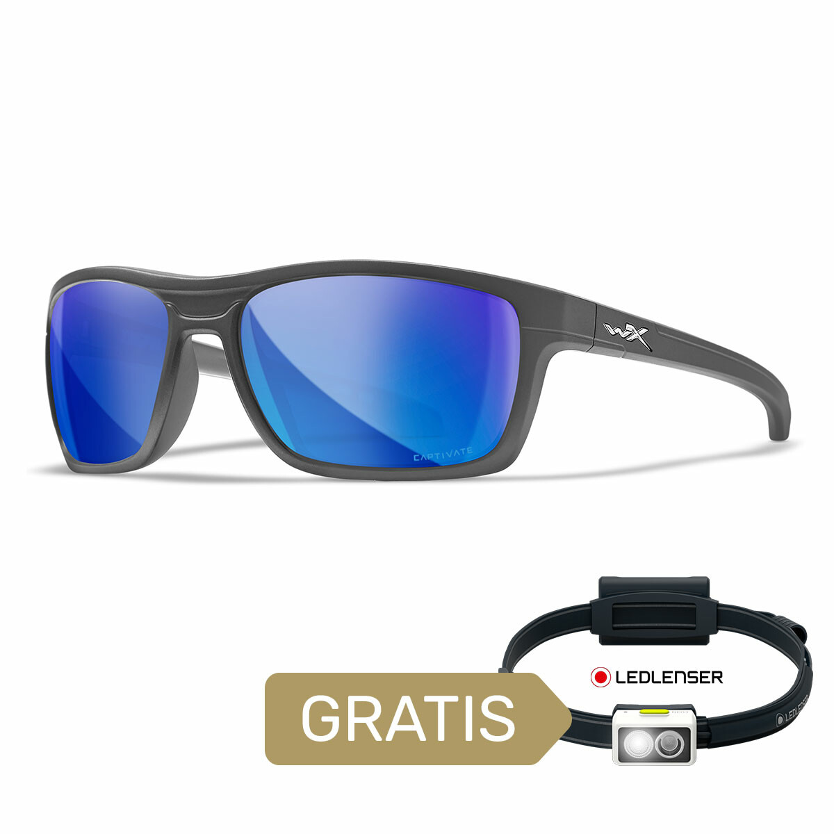 ACKNG19 Okulary Wiley X Captivate - KINGPIN Polaraized Blue Mirror